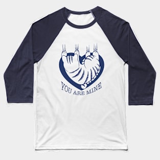 You Are Mine Cat Valentines Day B&W Baseball T-Shirt